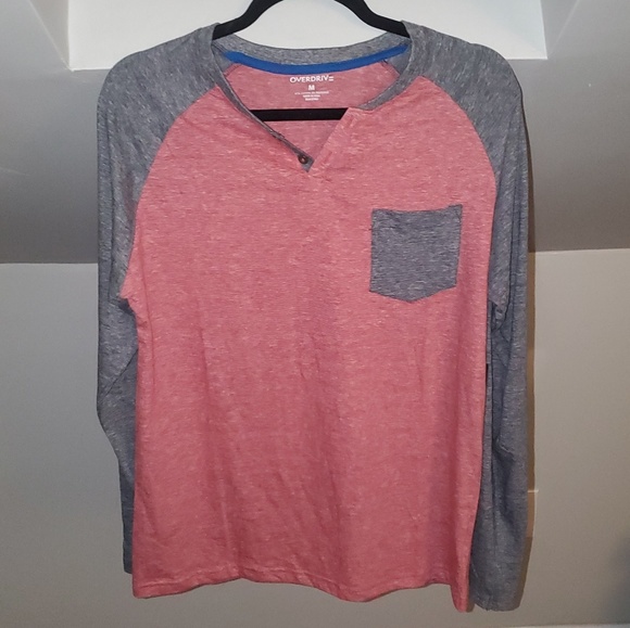 Overdrive Two Button Henley Tee Shirt - Picture 2 of 3